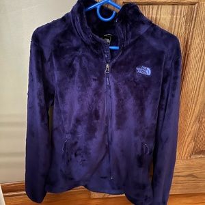 Purple Fuzzy North Face Women’s Jacket